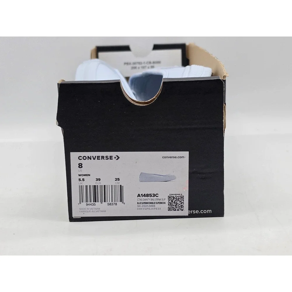 Converse CTAS Dainty Ballerina Shoes Women 8 Blue Patent Leather A14853C